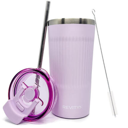 Mug isotherme inox avec paille 600 ml, garde chaud 12 h / froid 24 h Revity