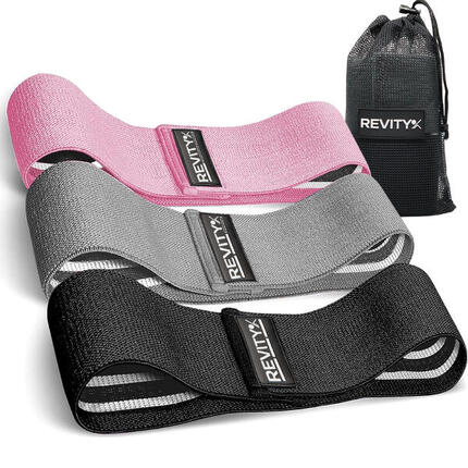 Gumy taśmy oporowe do ćwiczeń materiałowe Hip Bands + Plan Treningowy w PDF