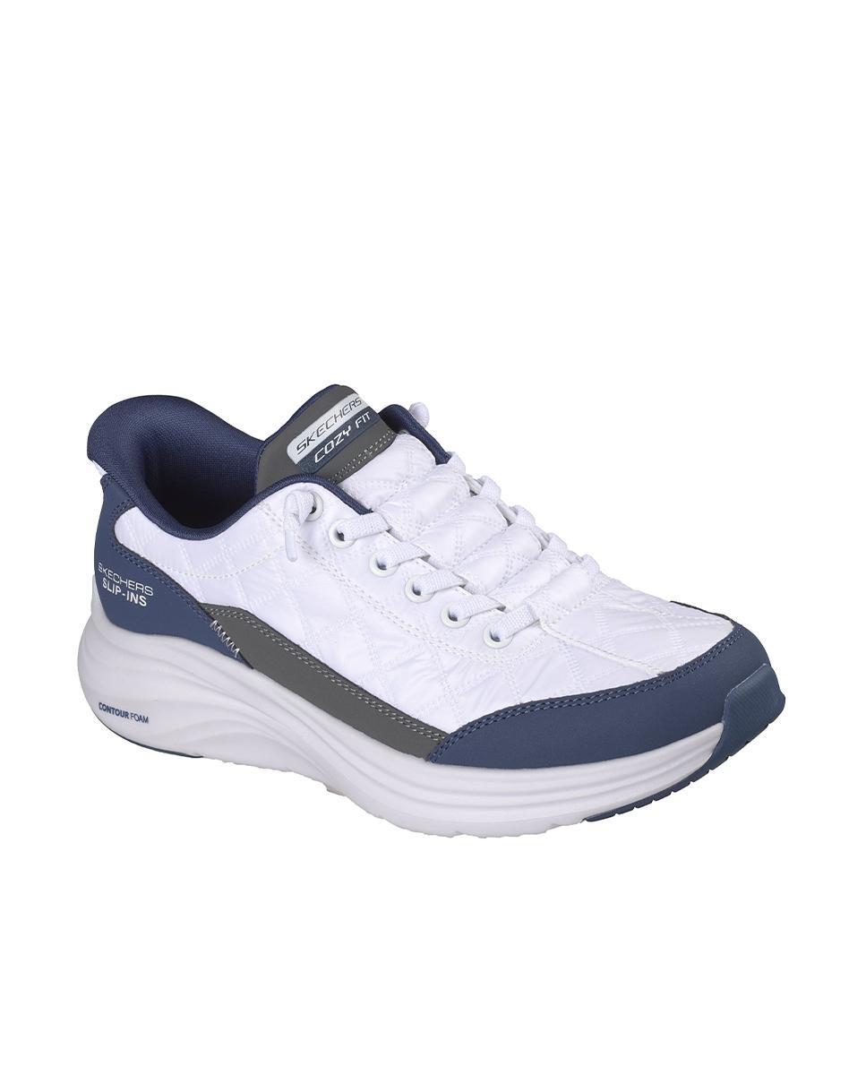 Baskets FEMME Skechers Slip-ins Vapor Foam mesh   BLANC-BLEU 2/6