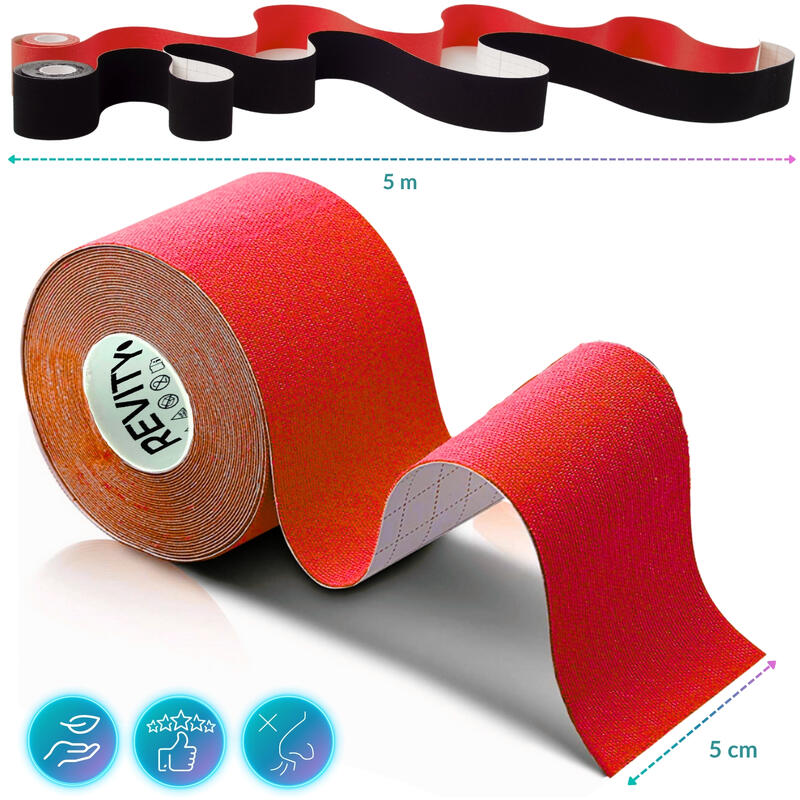 Bandă kinesiologică medicală pentru corp Revity Kinesio Tape 5 xm x 5 m, 1 buc