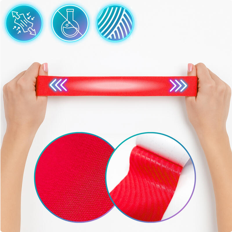 Bandă kinesiologică medicală pentru corp Revity Kinesio Tape 5 xm x 5 m, 1 buc