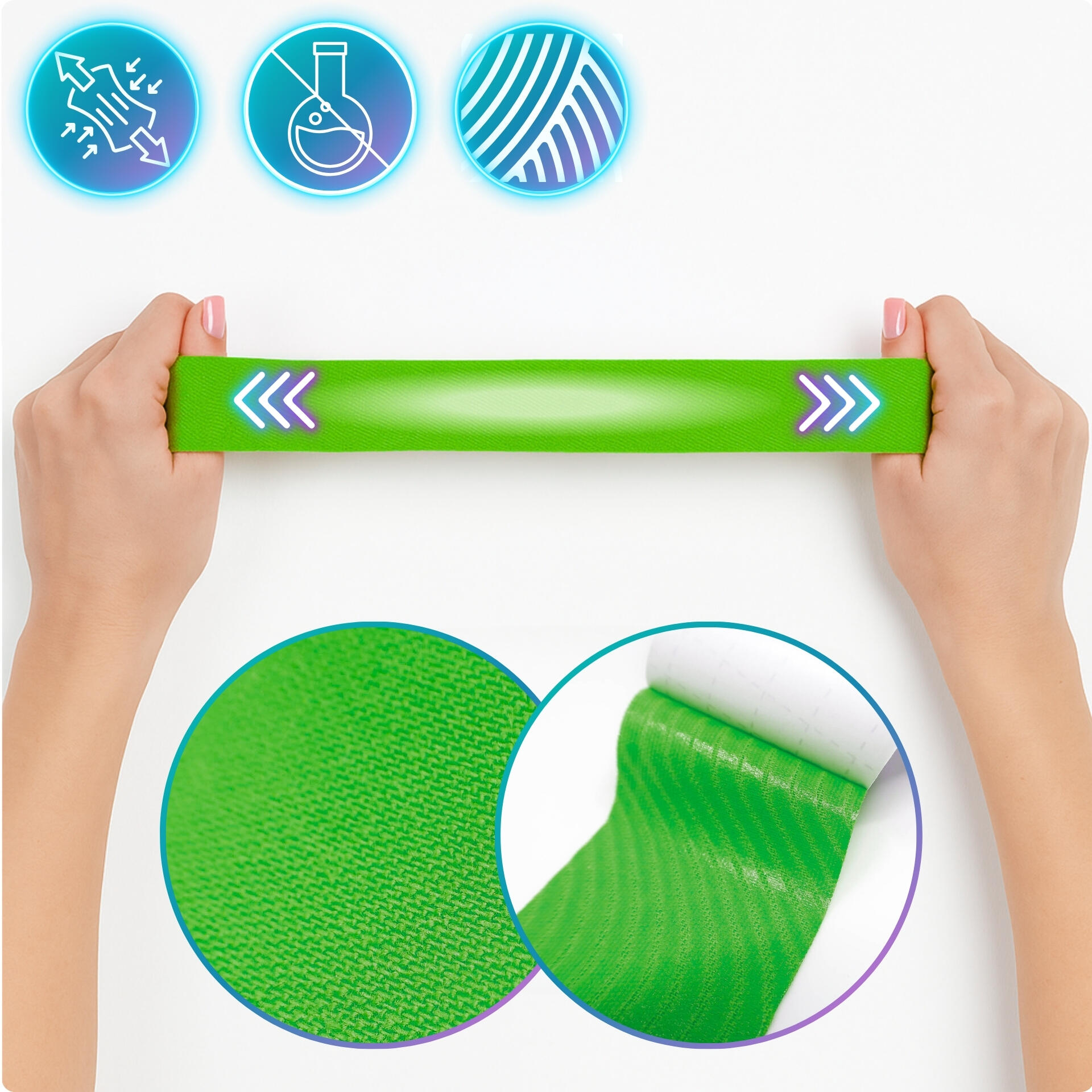 Tape kinésiologique 5 m x 5 cm, dispositif médical Revity Recovery Kinesio Tape 4/7