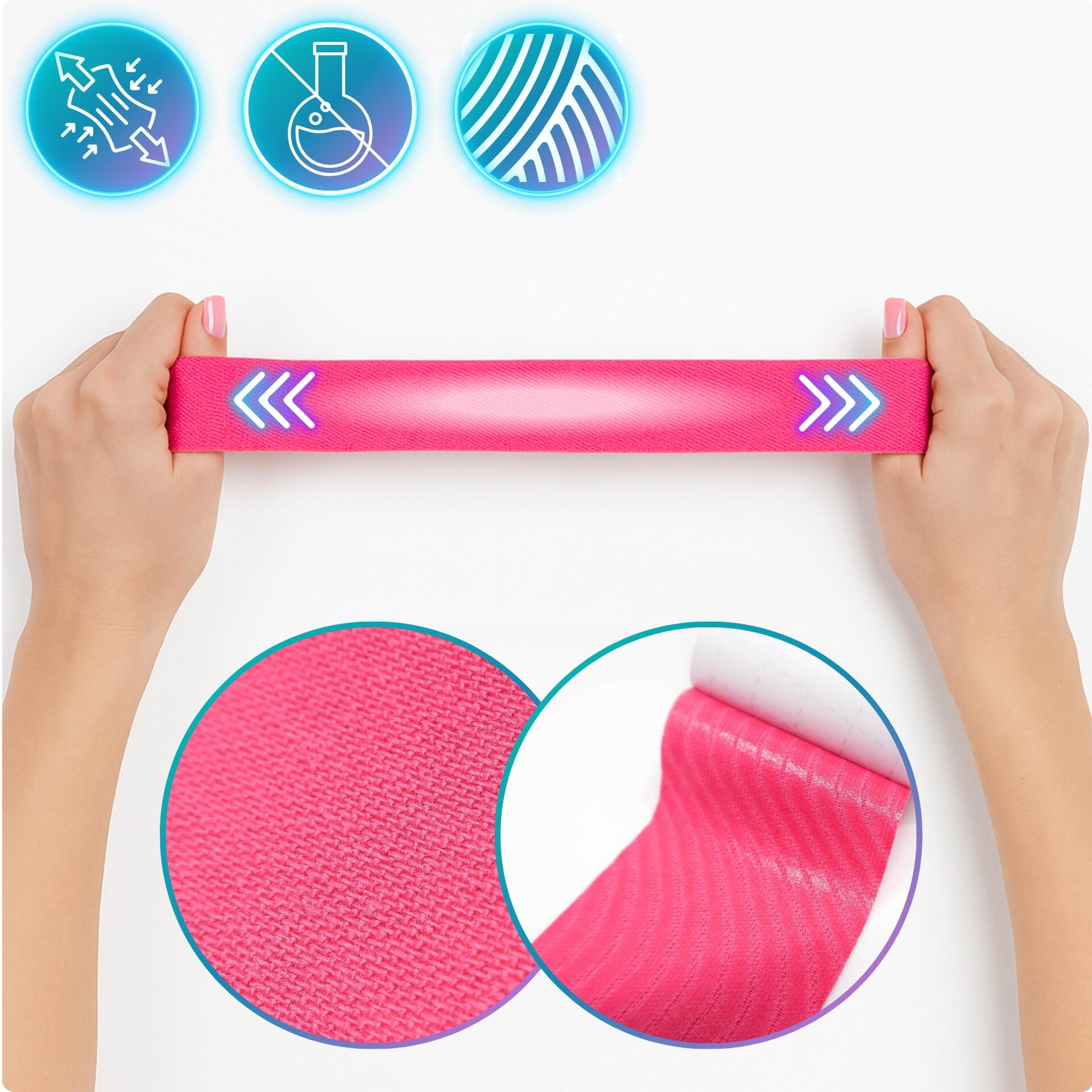 Tape kinésiologique 5 m x 5 cm, dispositif médical Revity Recovery Kinesio Tape 4/7
