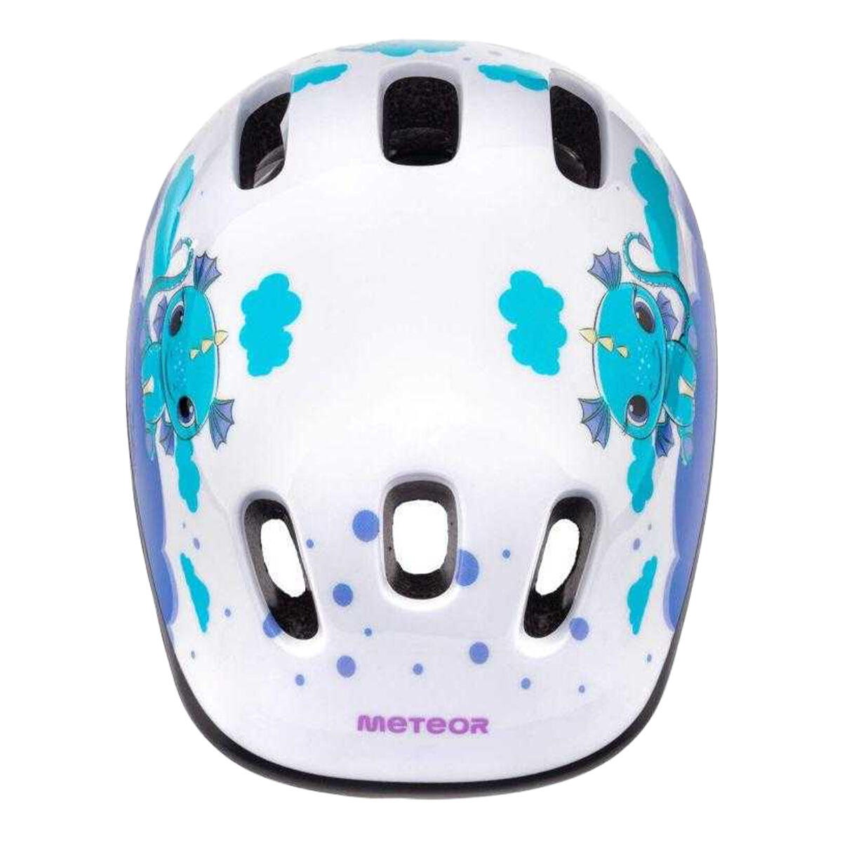 Kinder/Kinder Draak Fietshelm (Wit/blauw) 3/4