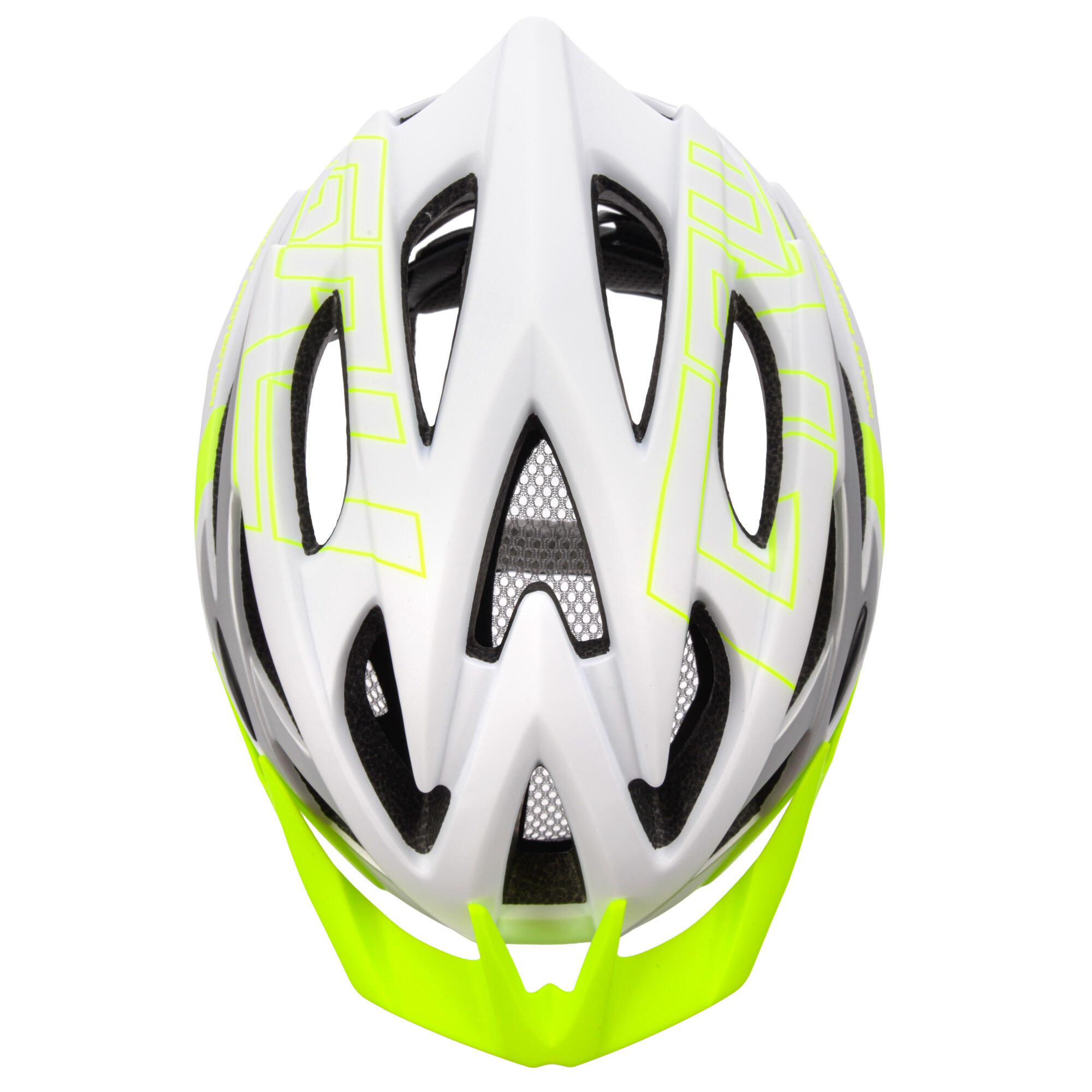 Gruver Logo fietshelm voor volwassenen (Wit, Groen) 3/4