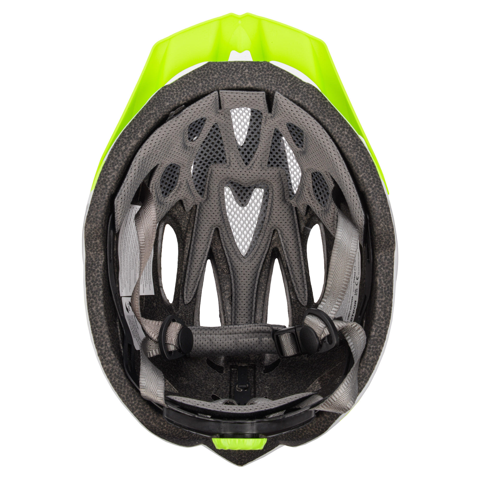 Gruver Logo fietshelm voor volwassenen (Wit, Groen) 4/4