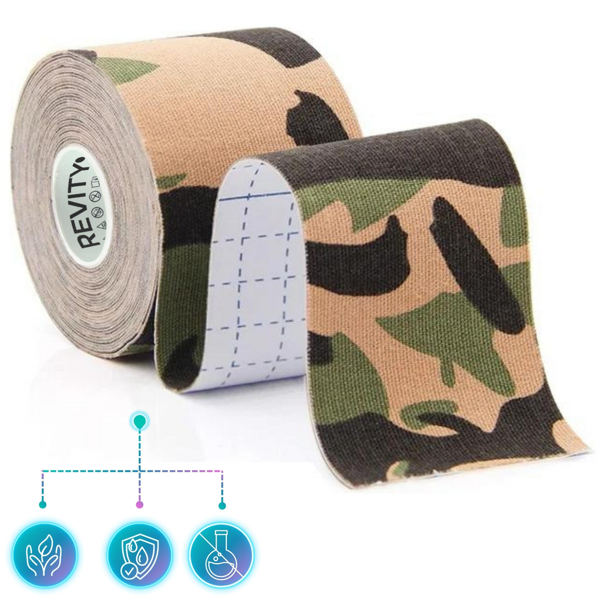 Cinta kinesiológica 5 m × 5 cm, venda de sujeción Kinesiotape - Recovery Tape 4/7