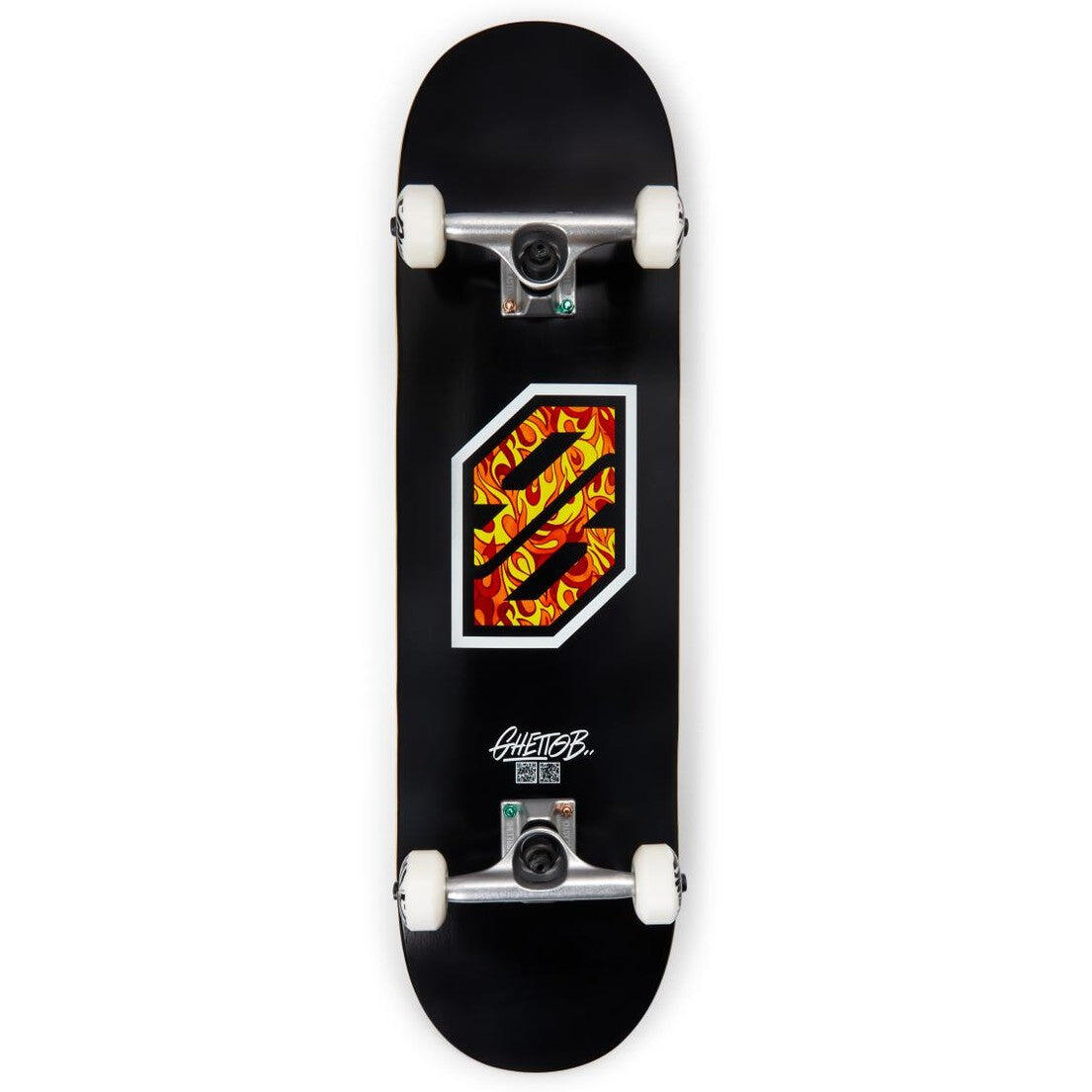 Skateboard Ghettoblaster zum Starten Flame Weiß 8.25" 3/7