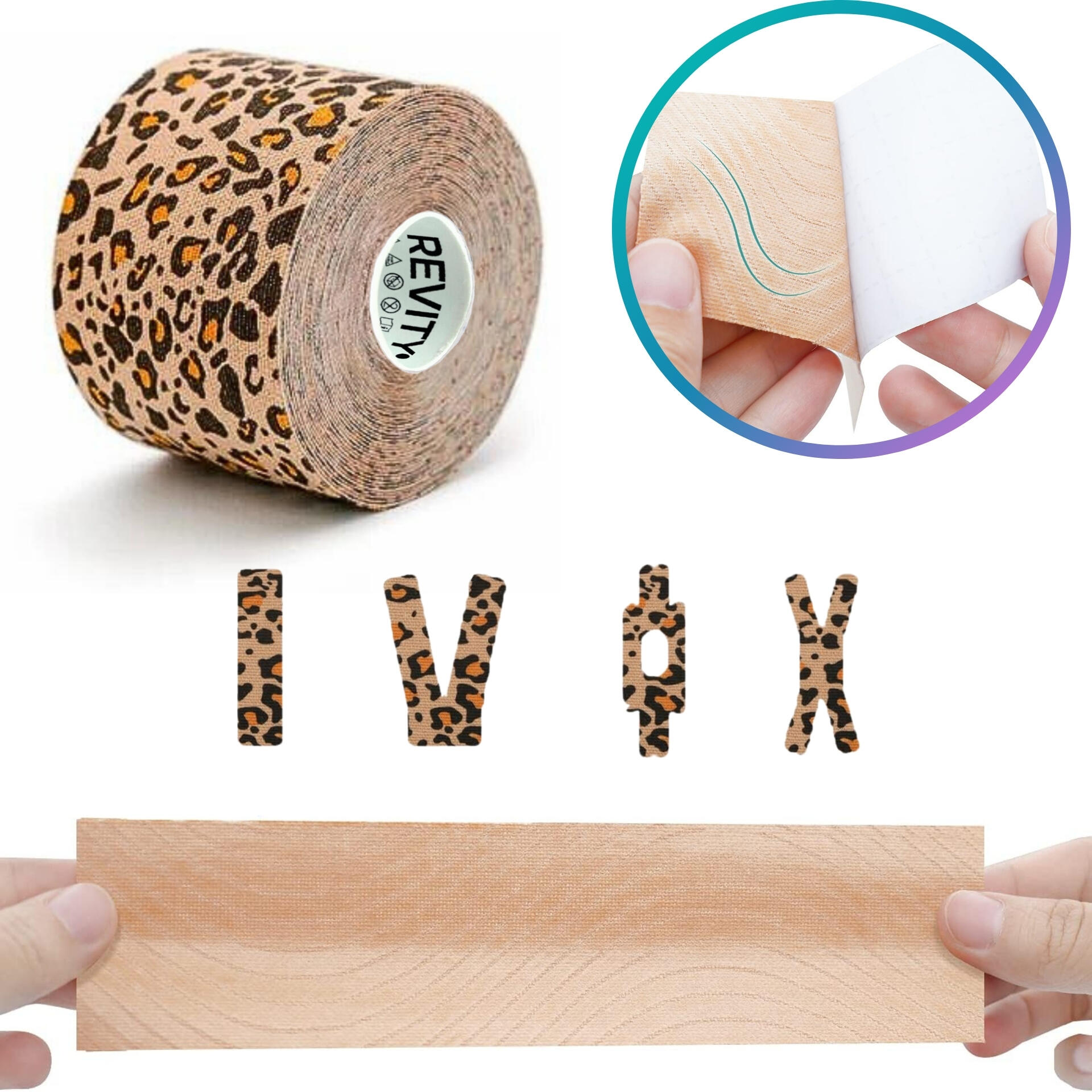 Kinesiology tape 1 szt. 5m Tejpy taśma kinezjologiczna plastry kinesio na kolano 3/7