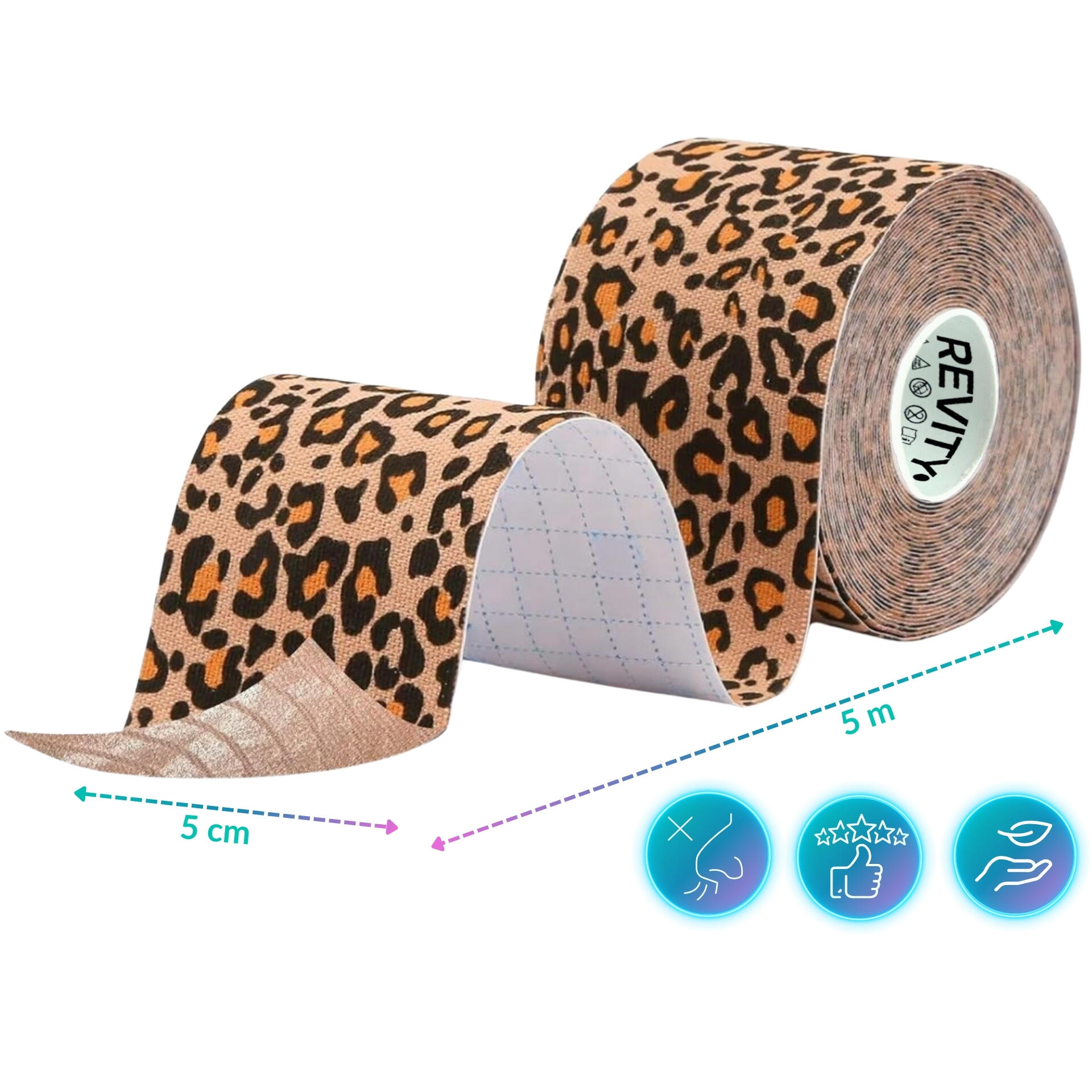Kinesiology tape 1 szt. 5m Tejpy taśma kinezjologiczna plastry kinesio na kolano 5/7