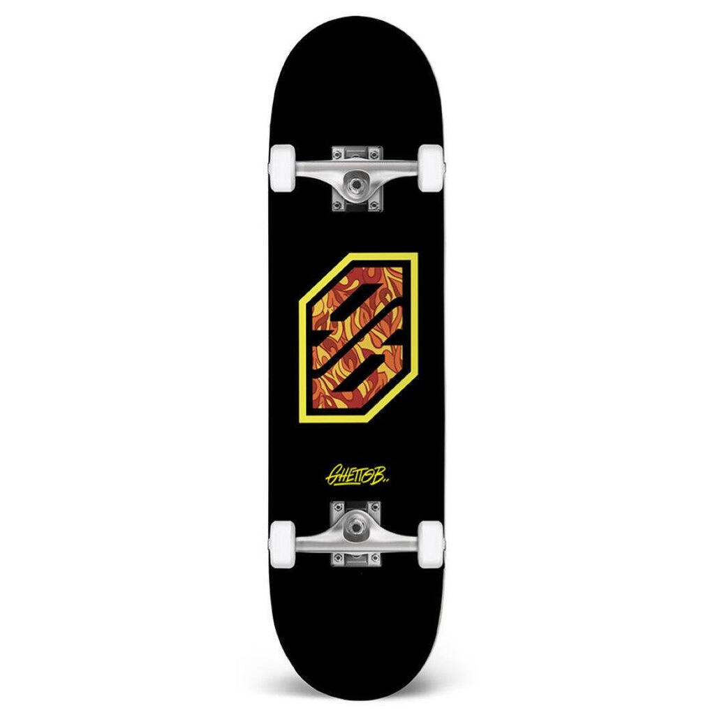 Ghettoblaster Skateboard for Beginners, Flame Yellow, 8.125"