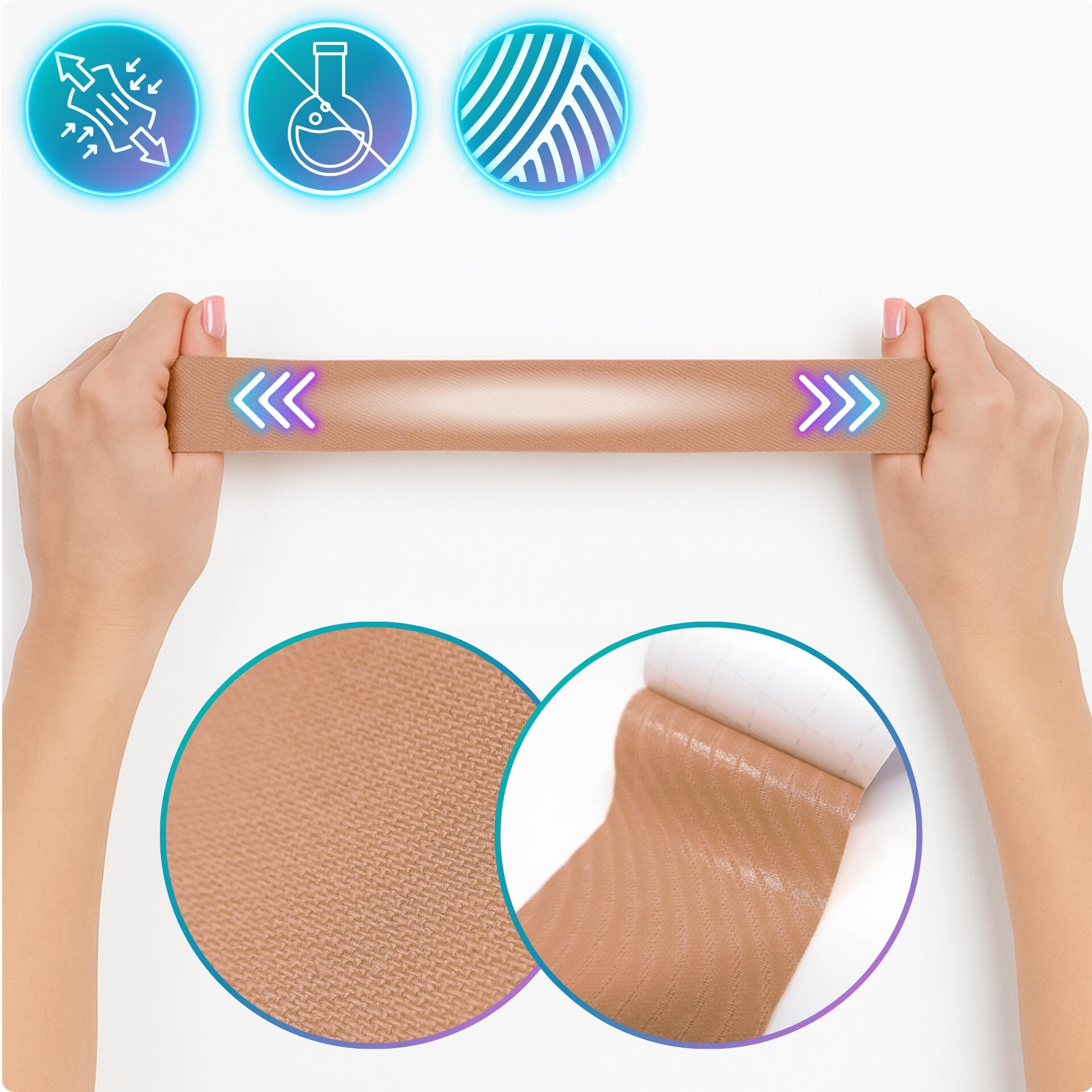 Kinesiotape voor gezicht & buste Intense Tape 5 cm x 5 m medisch - 1 rol 5/7