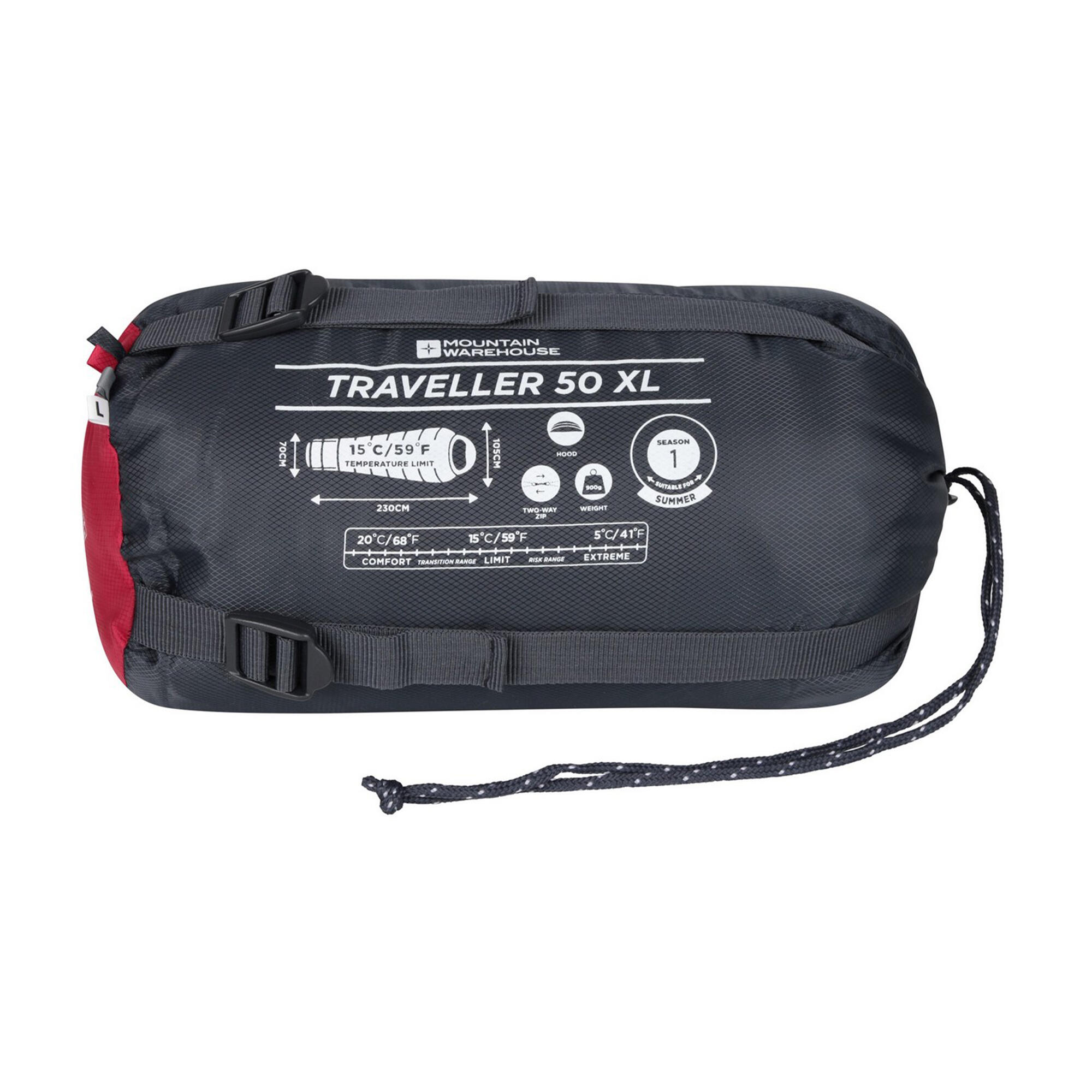 Sac De Couchage TRAVELLER (Rouge) 4/4
