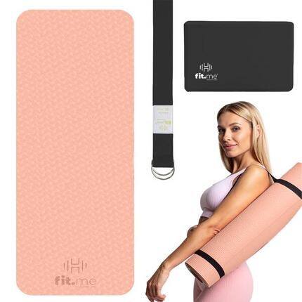 Zestaw Do Jogi Mata Antypoślizgowa Kostki 2 Szt. Pasek Do Jogi