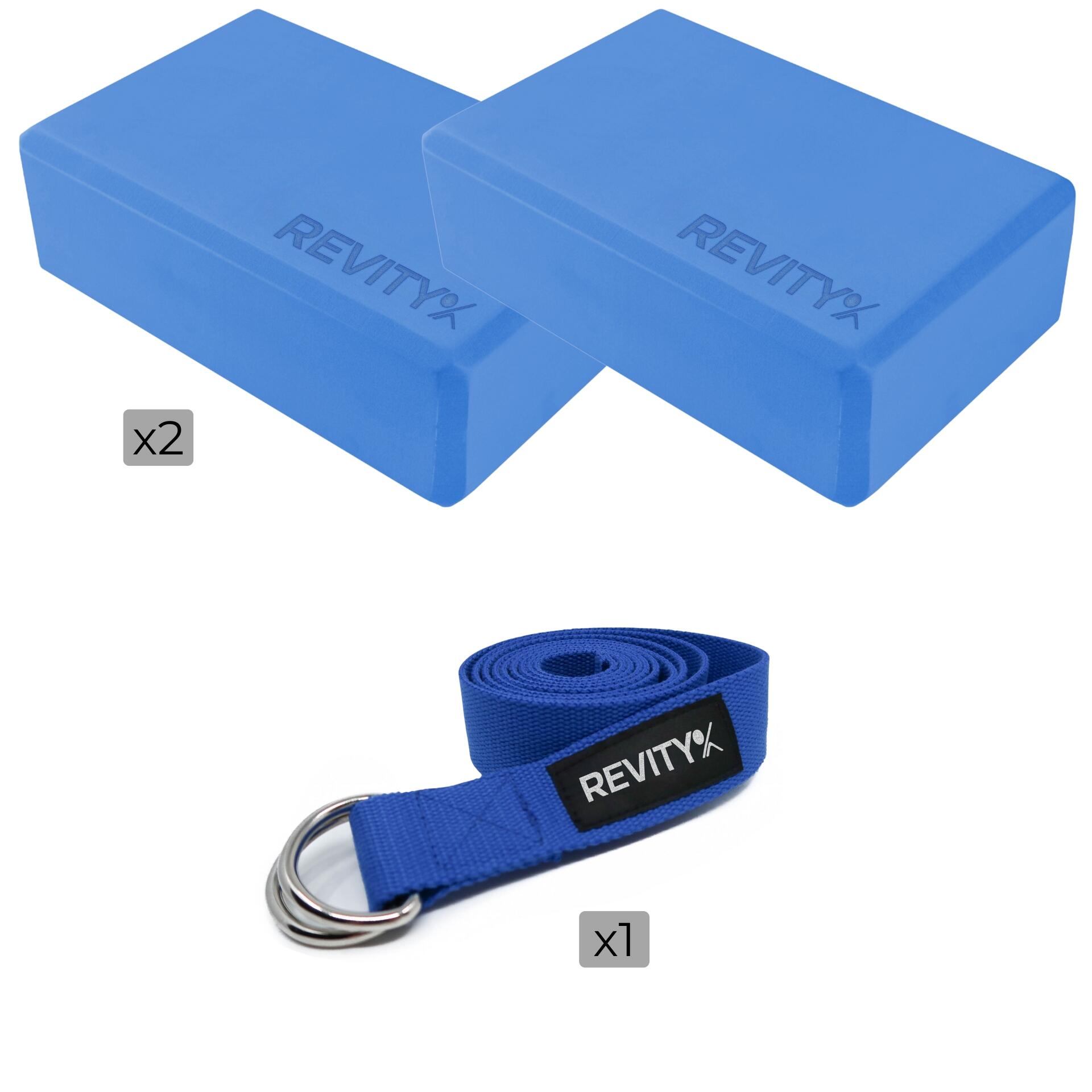 Set de yoga: briques en mousse EVA x2 & sangle, guide d’exercices en PDF Revity 7/7