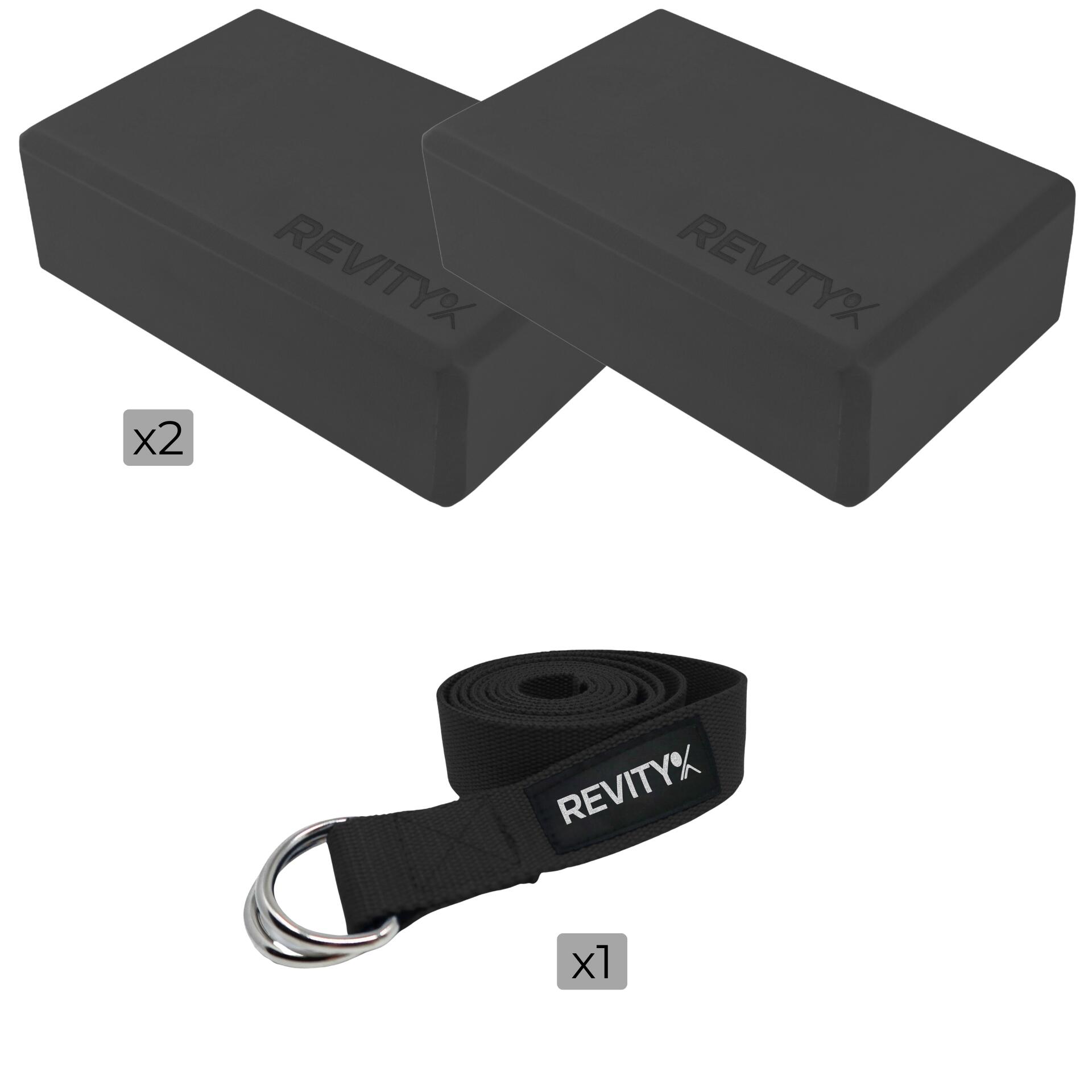 Yogaset 2x EVA blok 23x15x7,5 cm, yogariem 3,8x200 cm Revity PDF-trainingsschema 7/7