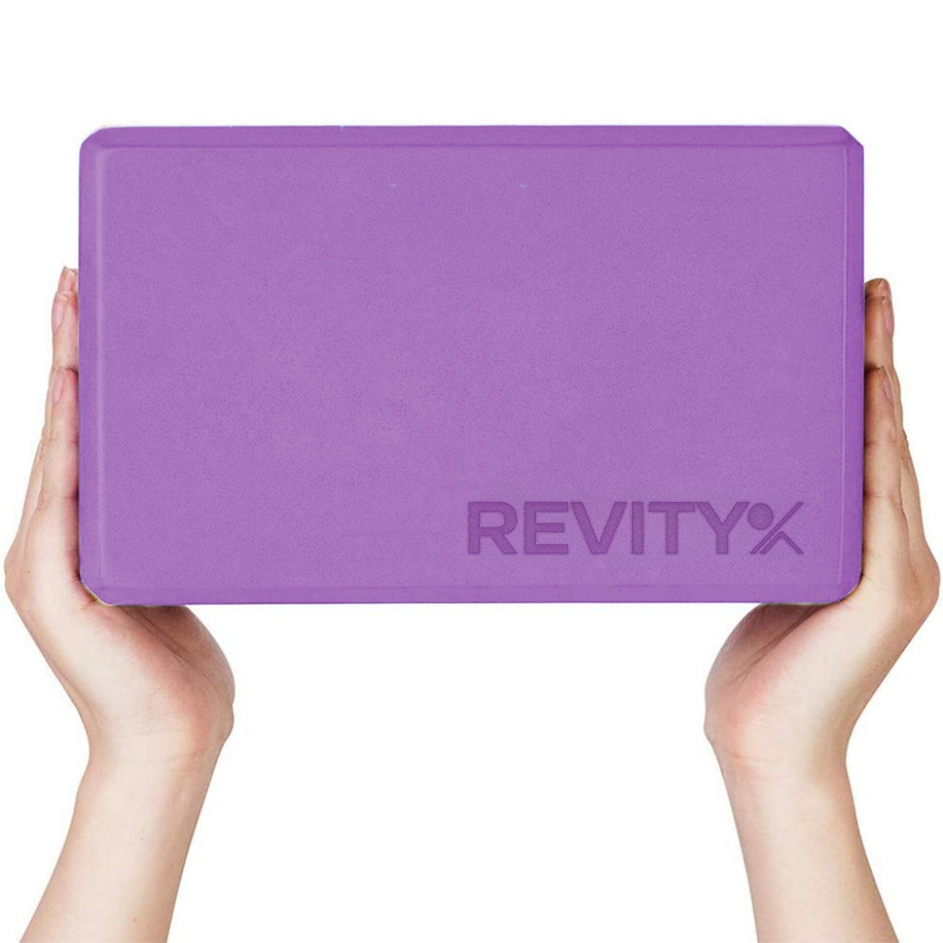 Bloques yoga de EVA - juego de 2 + plan de entrenamiento en PDF, morado 2/7
