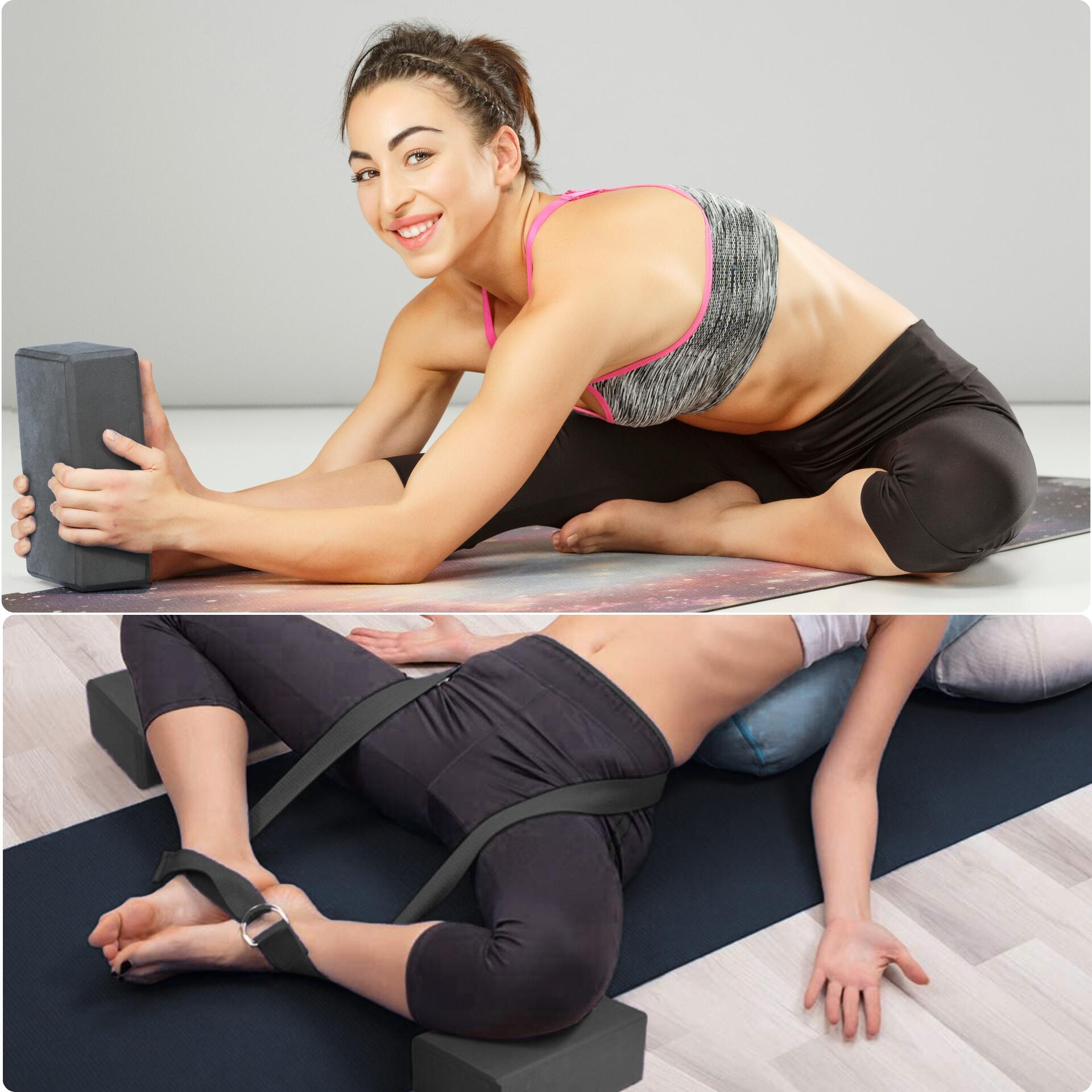 Yogaset 2x EVA blok 23x15x7,5 cm, yogariem 3,8x200 cm Revity PDF-trainingsschema 6/7