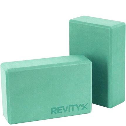 Briques de yoga Mousse EVA 23×15×7,5 cm guide d’exercices en PDF, x2 Revity