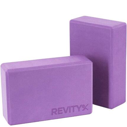 Briques de yoga Mousse EVA 23×15×7,5 cm guide d’exercices en PDF, x2 Revity