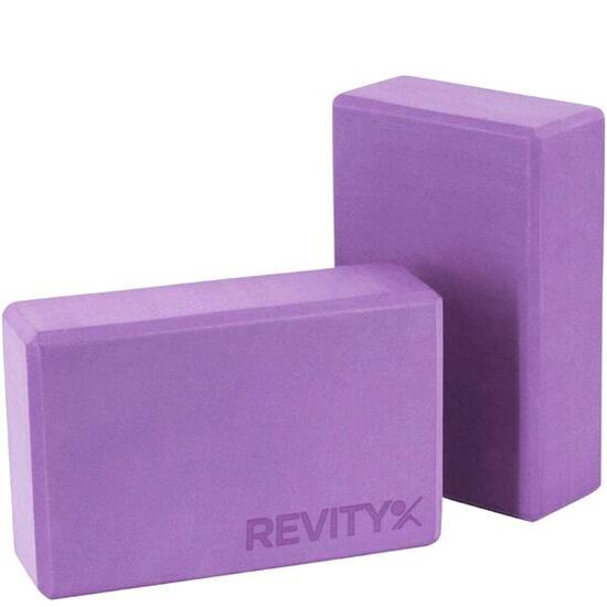 Briques de yoga Mousse EVA 23×15×7,5 cm guide d’exercices en PDF, x2 Revity