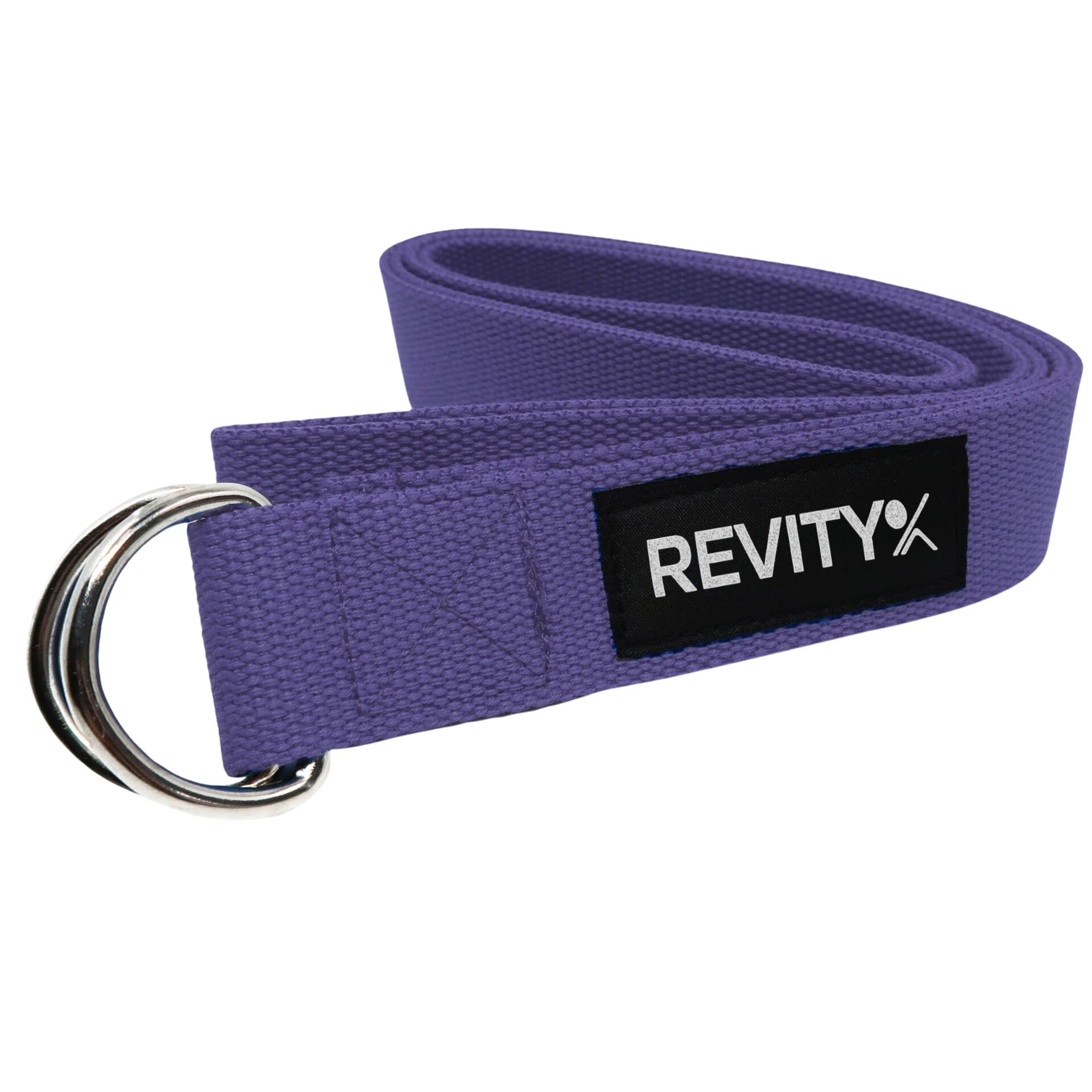 Correa yoga/pilates de 200 × 3,8 cm + plan de entrenamiento en PDF, morado 7/7