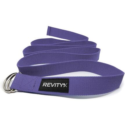 Yoga Gurt, Pilates Gurt zum Dehnen 200 cm x 3,8 cm schwarz