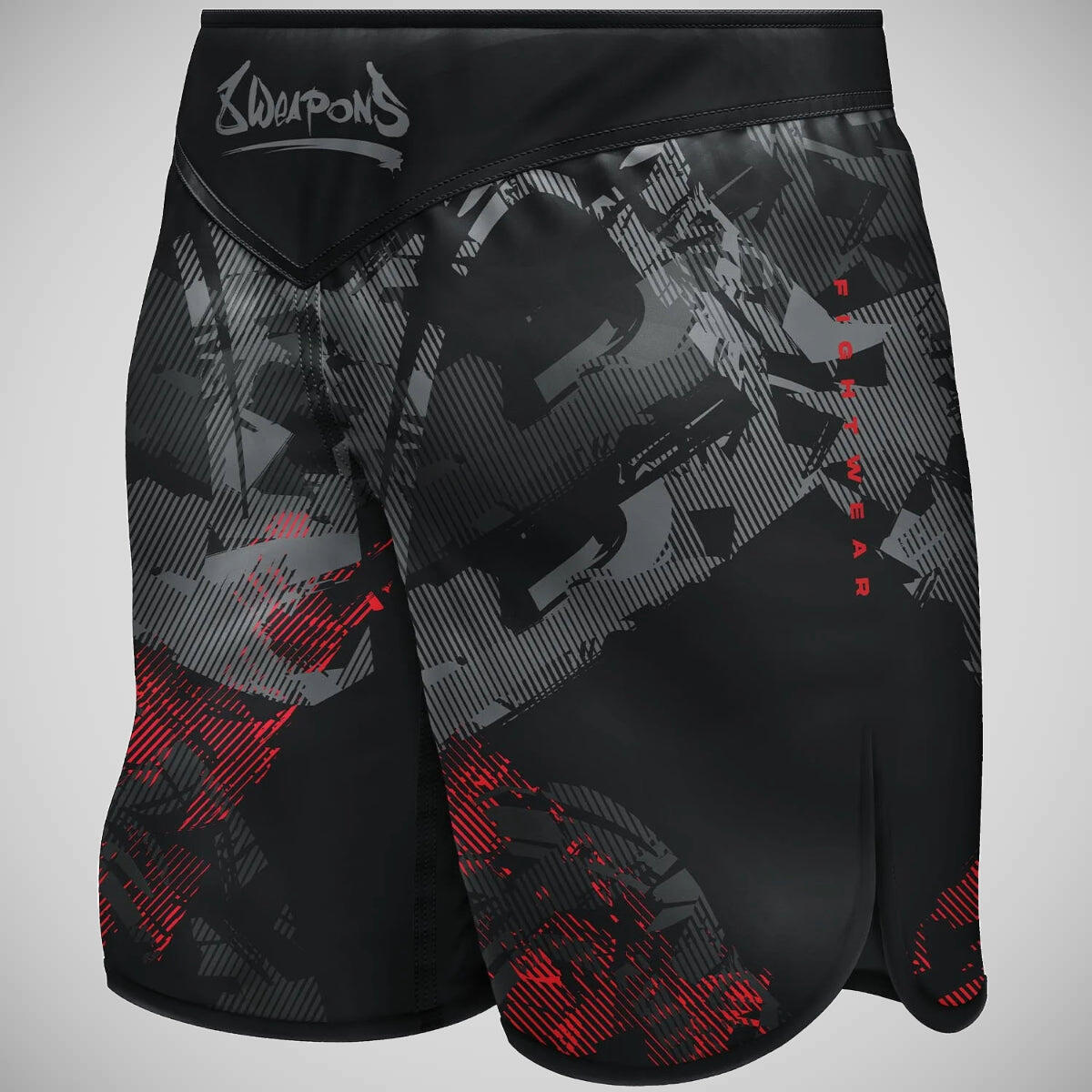 8 WEAPONS Fight Shorts, Hit 2.0, black-red, XXL 3/4