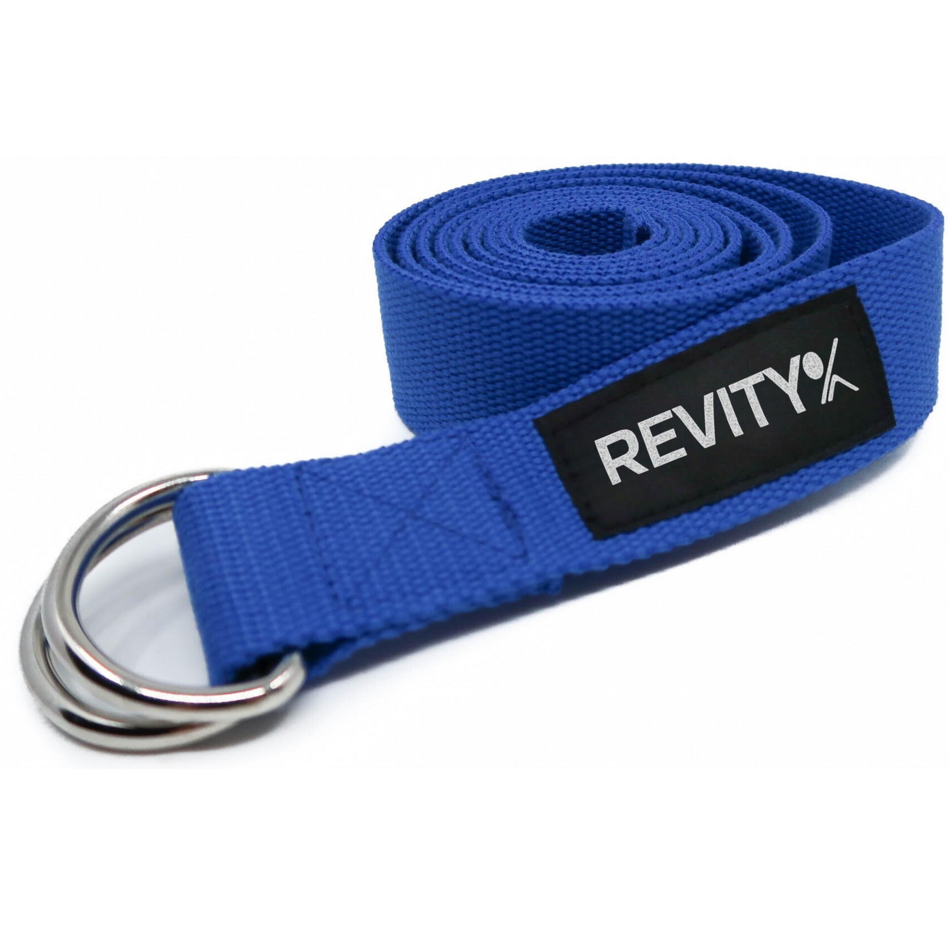 Correa yoga/pilates de 200 × 3,8 cm + plan de entrenamiento en PDF, azul 3/7