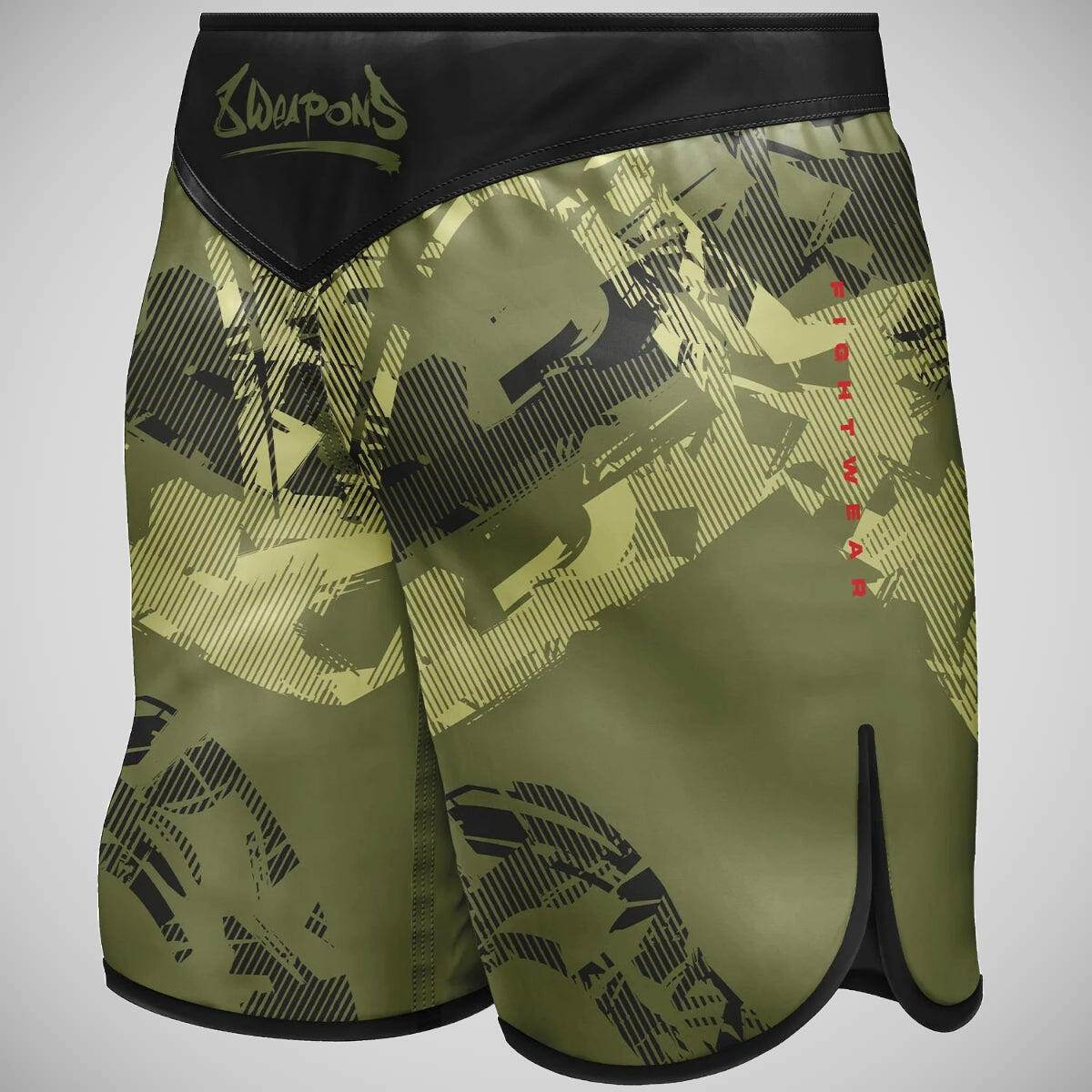8 WEAPONS Fight Shorts, Hit 2.0, olive-black, XXL 3/4