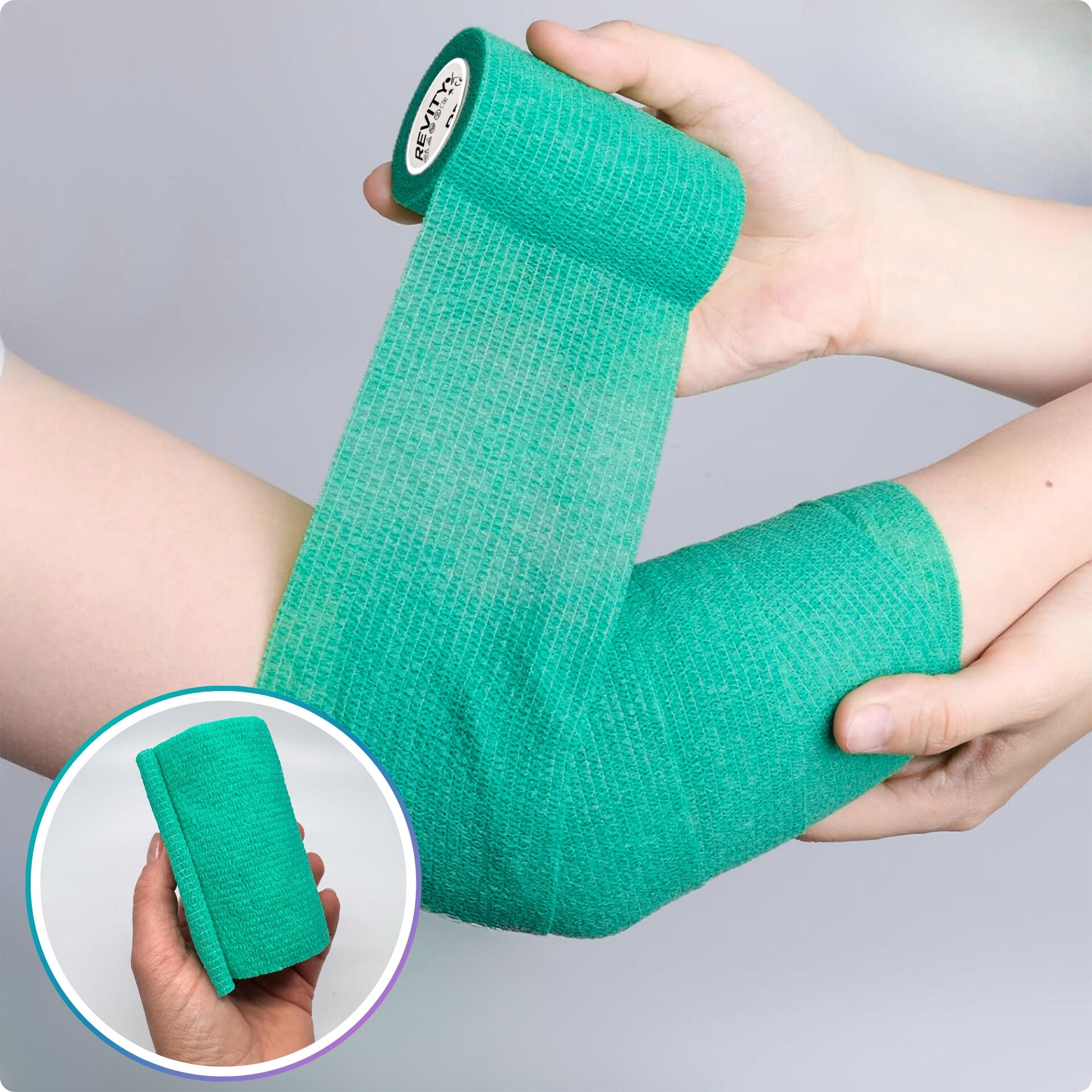 Ligadura coesiva Revity 10 cm x 4,5 m, verde 2/7
