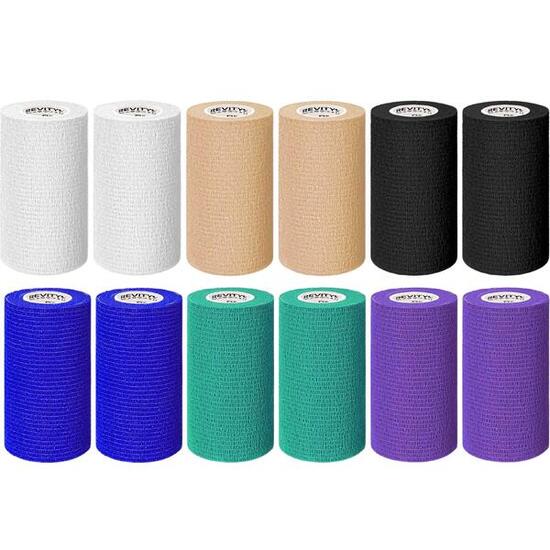 Benda coesiva autoadesiva elastica 10 cm × 45 m 12 pz dispositivo CE REVITY