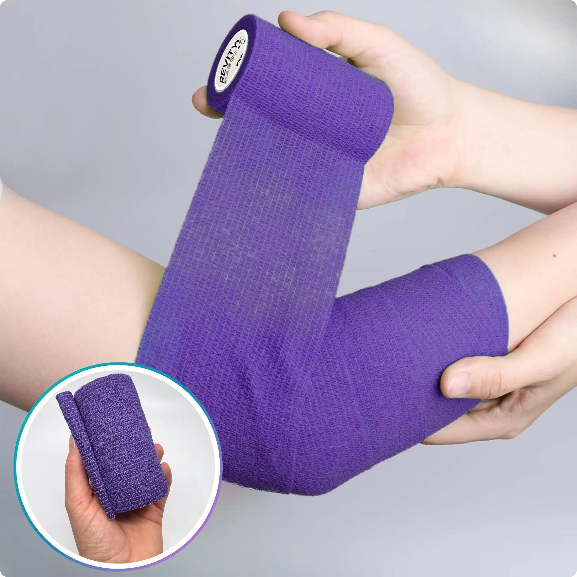 Benda coesiva autoadesiva elastica 10 cm × 4,5 m 1 pz dispositivo CE REVITY 2/7