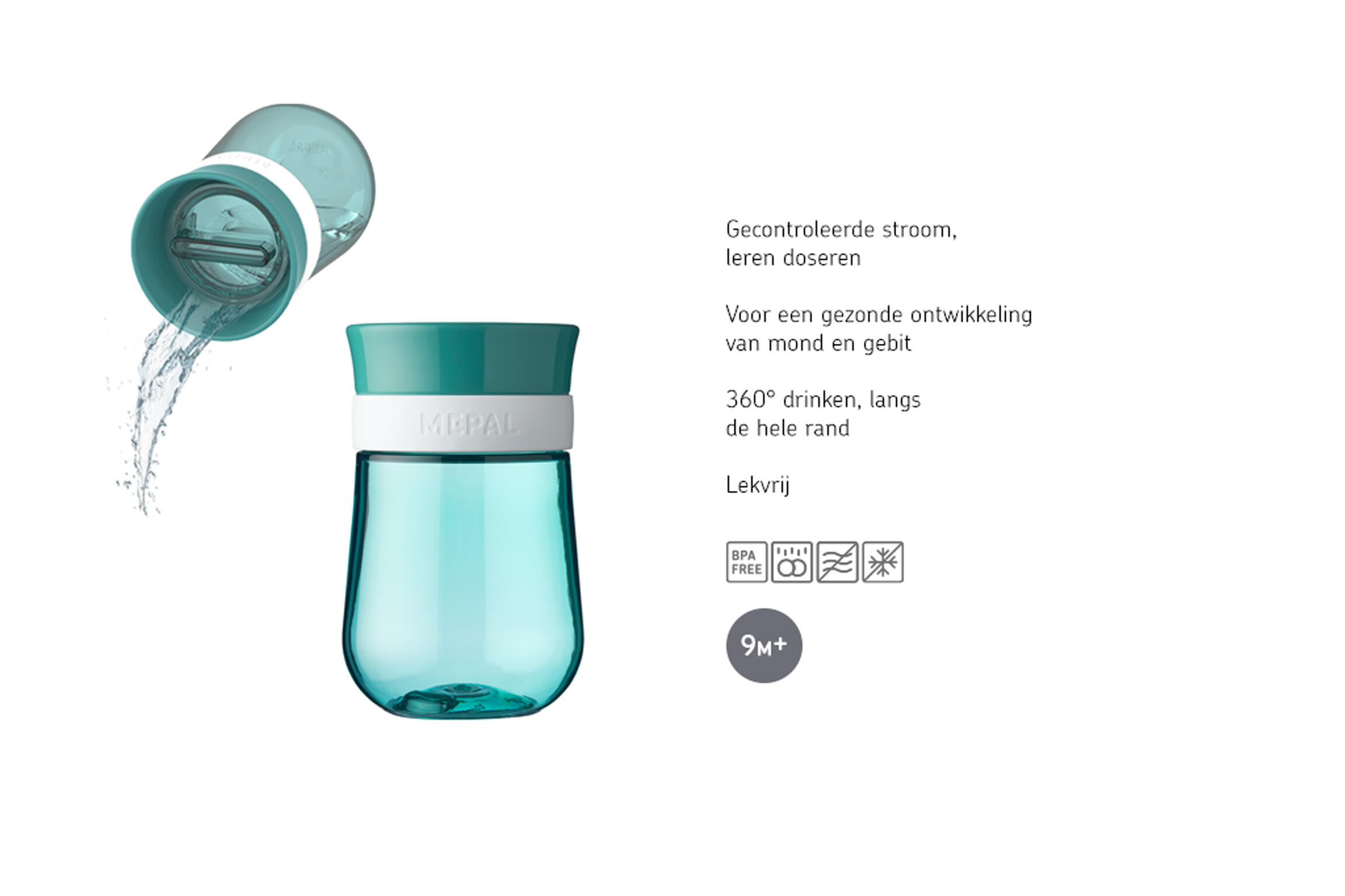 Mepal Mio 300 ml Trinklernbecher 360° - Little Farm 3/3
