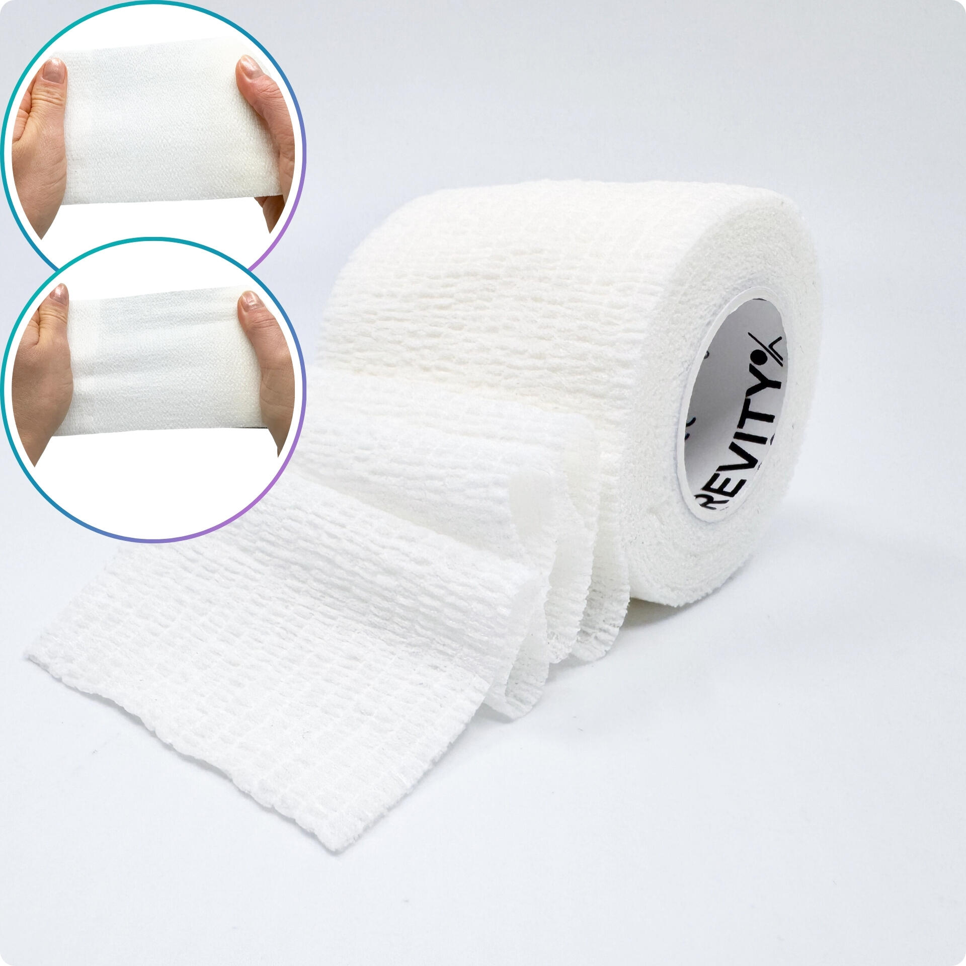 Ligadura coesiva Revity 5 cm x 4,5 m, branca 2/7