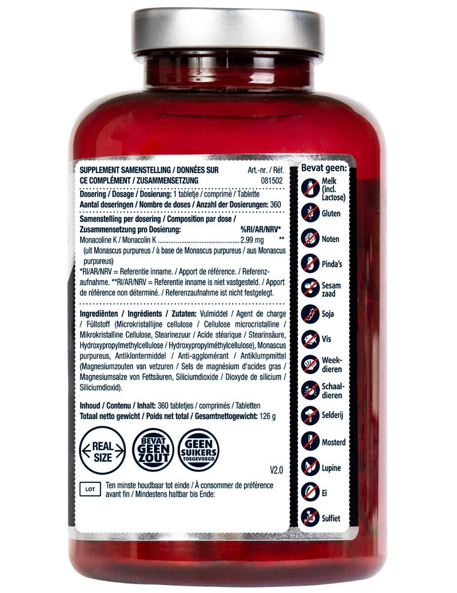 Lucovitaal Rode Gist Rijst 360 tabletjes 2/5