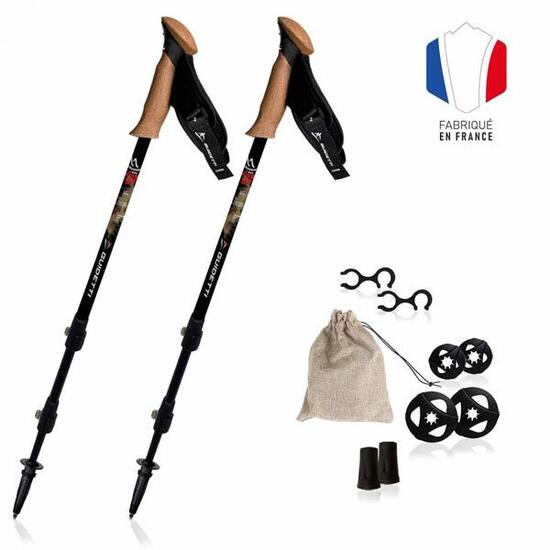 Paire de bâtons de Randonnée télescopiques Alu - GUIDETTI Massif des Vosges