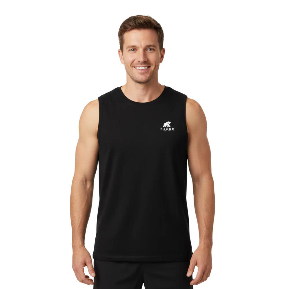 Fjork Merino - Débardeur De Sport En Mérinos Homme - Débardeur - Noir - 2xl. - Decathlon