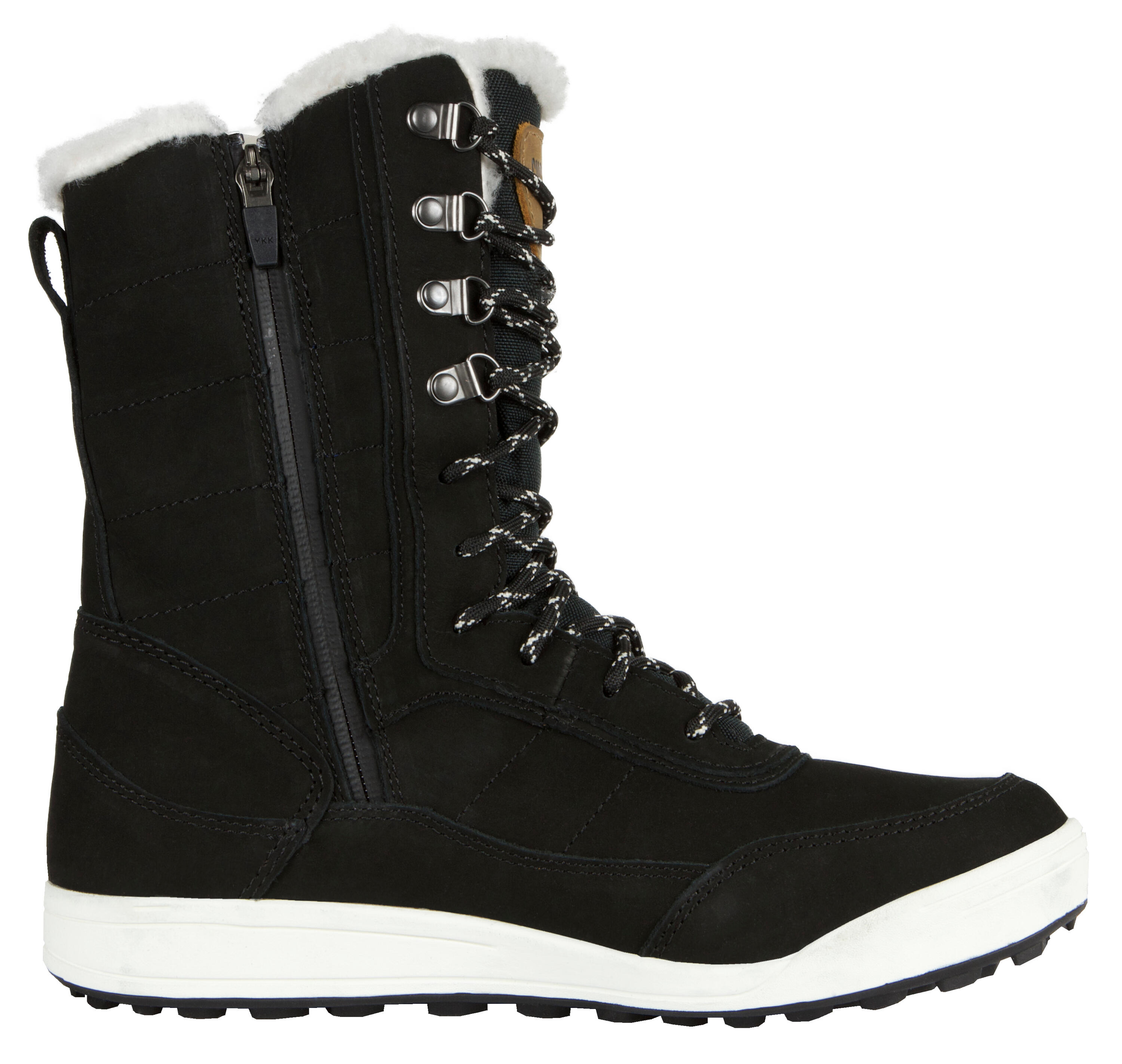 Bottes d'hiver en fourrure pour femme partiellement doublées en laine d'agneau 3/7