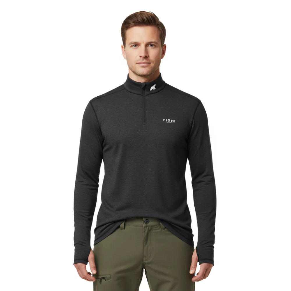 FJORK MERINO Finn Zip 210 for Men - Technical Merino Wool Base Layer