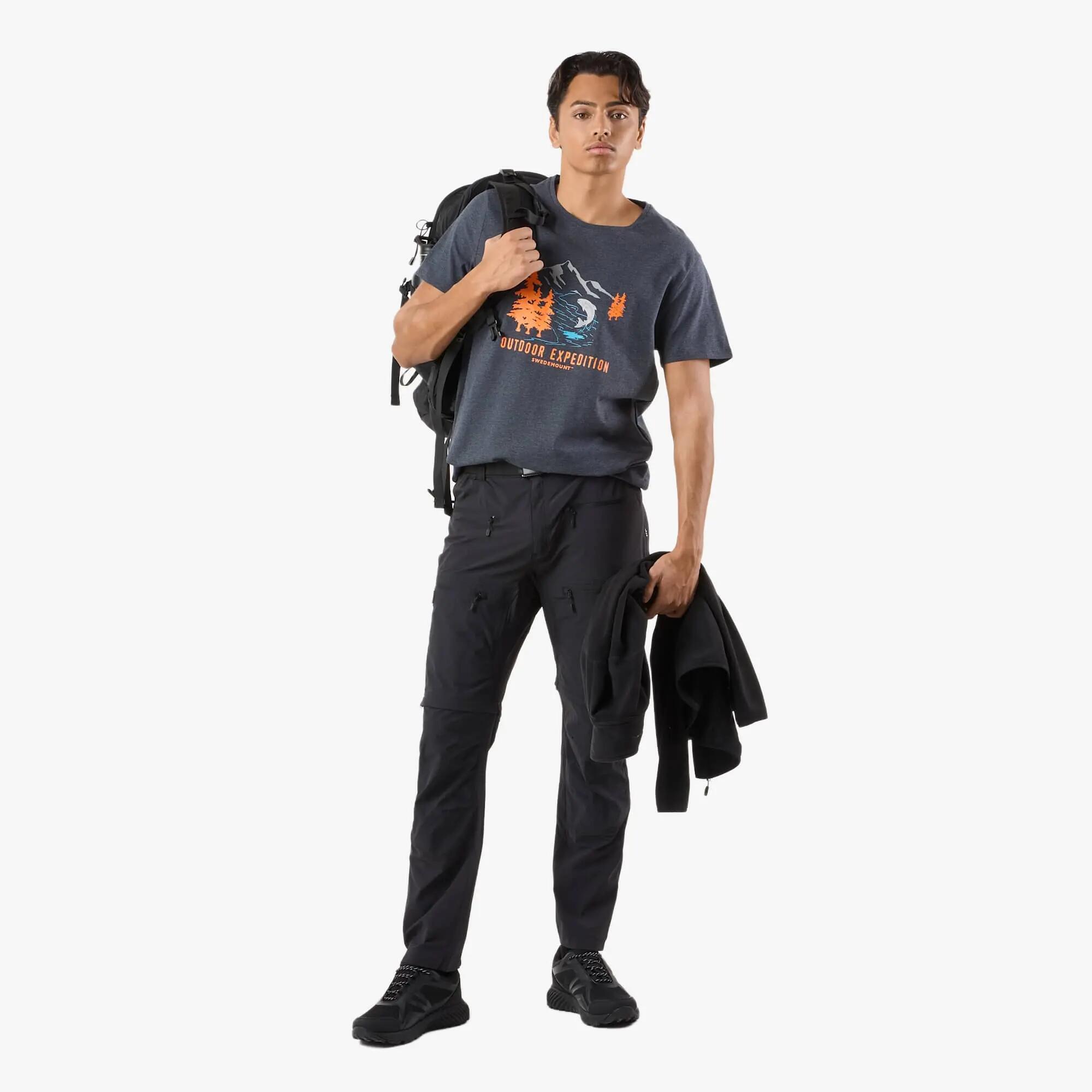Pantalon randonnée homme extérieur coupe-vent respirant Lofoten Stretch Zip-Off 3/8