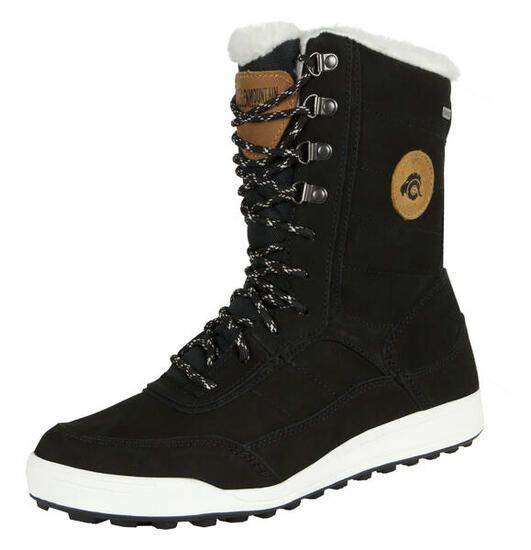 Bottes d'hiver en fourrure pour femme partiellement doublées en laine d'agneau