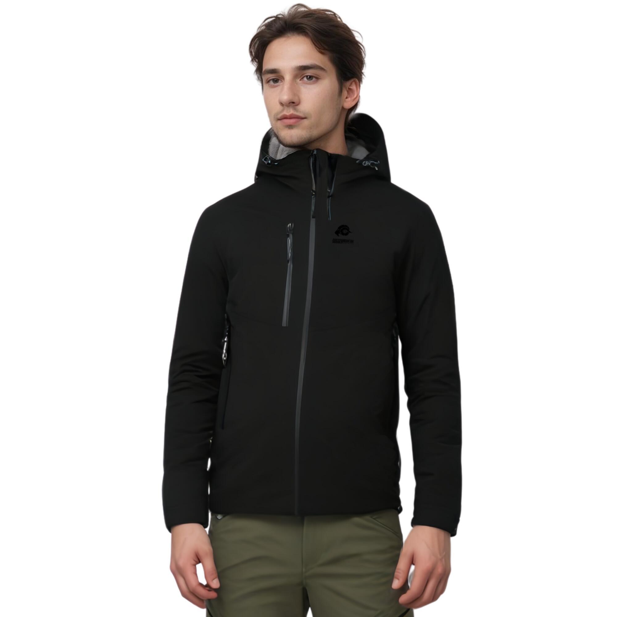 Guggen Mountain - Veste Tous Temps H07 Hommes 3 Couches Hardshell Imperméable Veste De Randonnée - Veste - Noir - 40 M - Decathlon