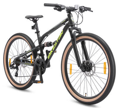 Mtb fiets 26" aluminium, volledig geveerde, 21 versnellingen, schijfremmen