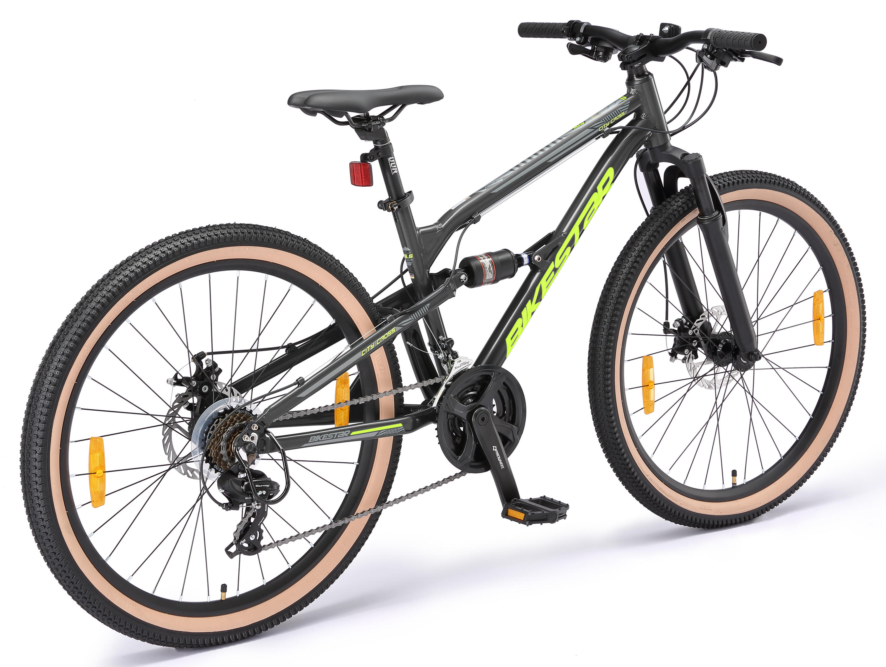 MTB fiets 26" aluminium, volledig geveerde, 21 versnellingen, schijfremmen 4/7