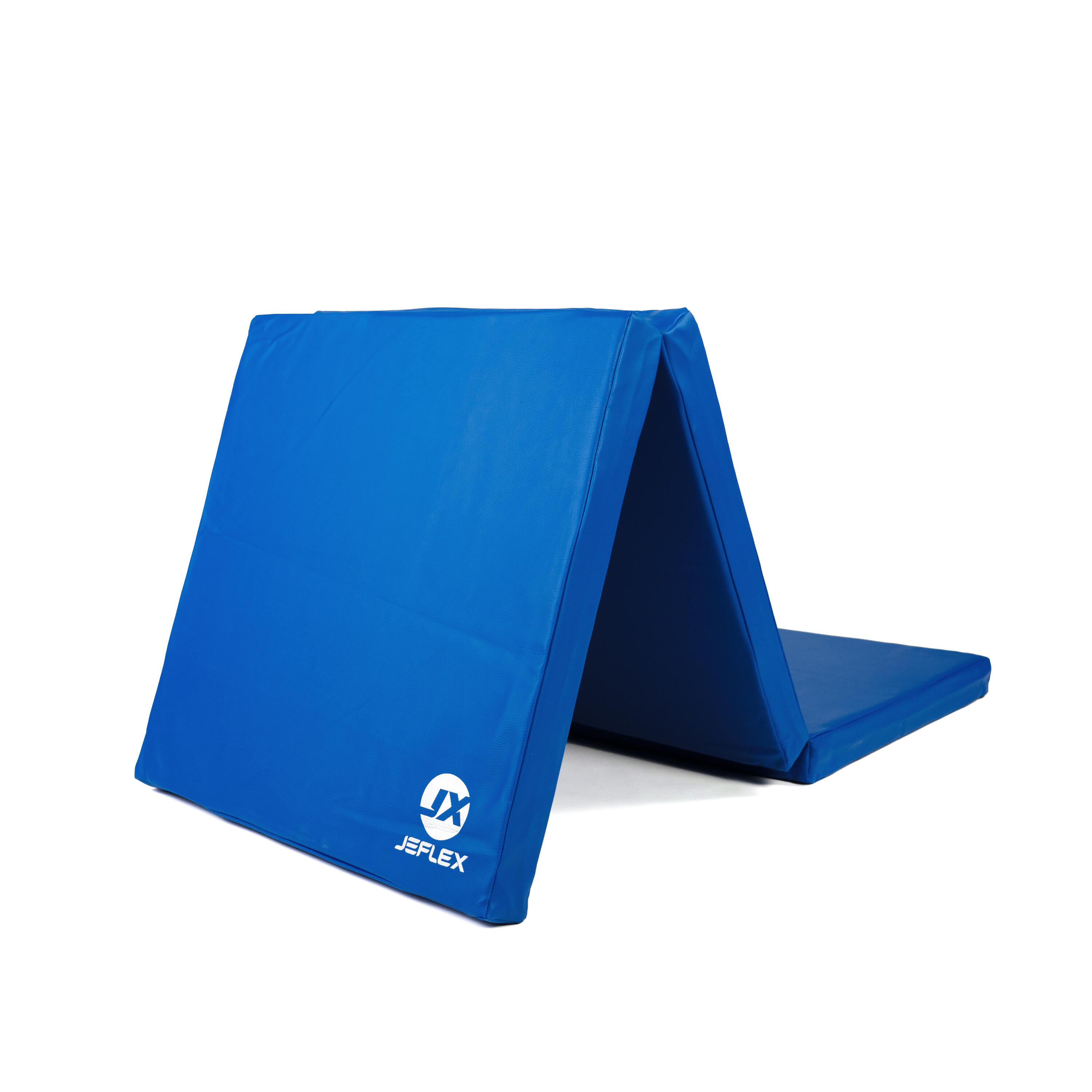 Tapete de ginástica 180 x 60 x 6 cm azul Tapete de piso macio dobrável Jeflex 3/7