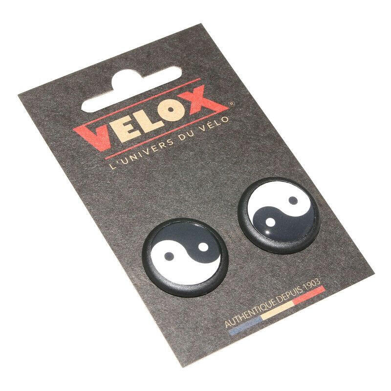 2er-Set Lenkerstopfen für Straßenfahrräder Velox Doming Ying Yang 2/2
