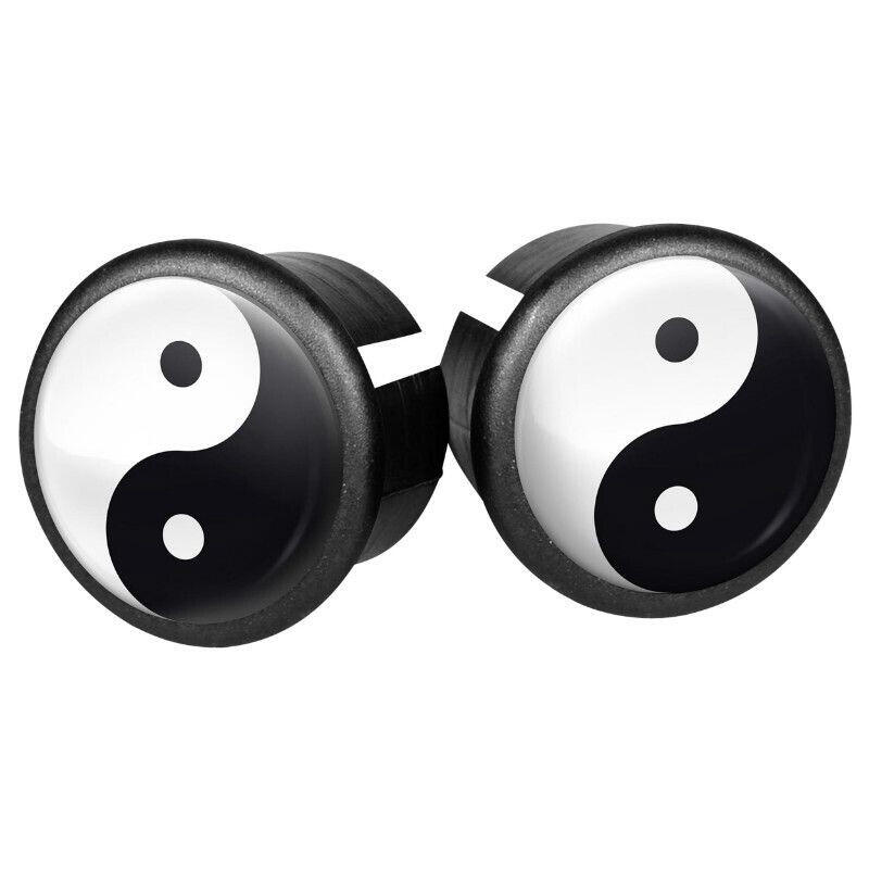 Set of 2 handlebar caps for road bikes Velox Doming Ying Yang