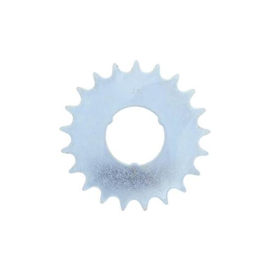 Esjot pignone 21T 1/2 x 3/32 montaggio a innesto piatto argento.