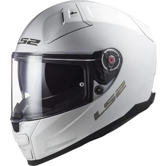 LS2 FF811 Vector II Solid Full-Face Helmet — Size L, White.